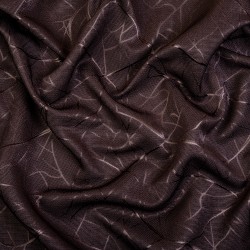 Ткань Блэкаут для штор &quot;Ледовое тиснение цвет Темно-Коричневый&quot; (на отрез)  в Ульяновске