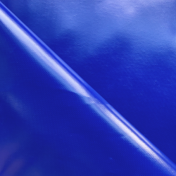 Ткань ПВХ 450 гр/м2, Синий (Ширина 160см), на отрез  в Ульяновске